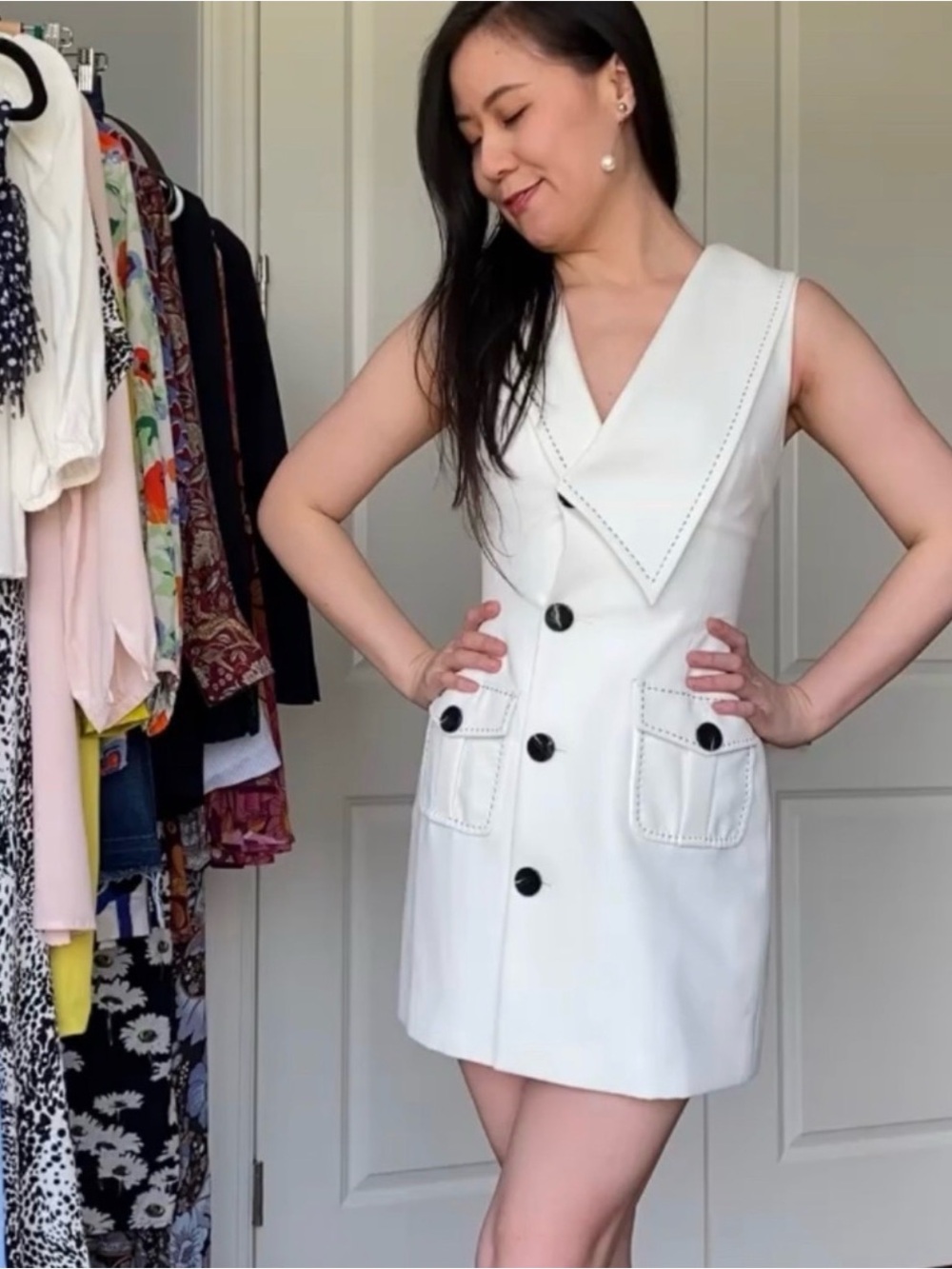J.ING White Sailor Dress XS - Picture 2 of 6